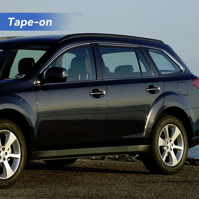 Window Visors Rain Guards for 2010 2011 2012 2013 2014 Subaru Outback, Out-Channel Window Vent Wind Deflectors Visors Shades for 10 11 12 13 14 Subaru Outback