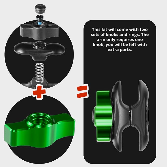 Tackform Link Vent Mount Universal Phone Holder - Compatible with 2021-2025 Ford F150 & Raptor, 2023-2025 Ford Super Duty | Aluminum | Zero Slip, Anti-Scratch | 2" Arm | Green