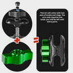 Tackform Link Vent Mount Universal Phone Holder - Compatible with 2021-2025 Ford F150 & Raptor, 2023-2025 Ford Super Duty | Aluminum | Zero Slip, Anti-Scratch | 2" Arm | Green