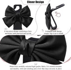 2 Pack Cute Bow Car Seat Headrest Hooks, Purse Hook for Car, Car Purse Hanger for Bags, Backseat Storage Organizer, Universal Vehicle Hooks for Women, Sedan SUV Truck, Black