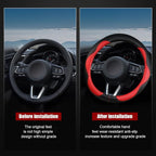 Steering Wheel Cover, Anti Slip Breathable Comfort PU Imitation Leather Cute Car Accessories for Women Girl, Universal Protector in All Season 15 inch Fit Most Car(Red)