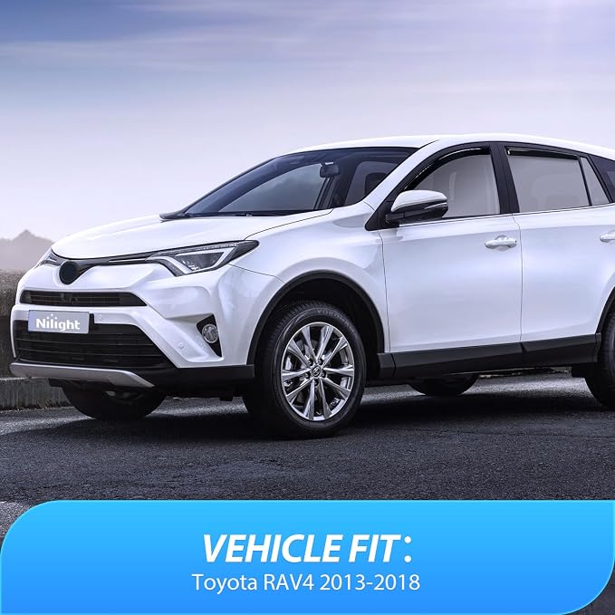 in Channel Rain Guards for Toyota RAV4 2013 2014 2015 2016 2017 2018 Original Window Deflectors, Vent Window Visors-4PCS