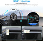 Phone Mount for MagSafe for Lexus RX RX350 RX350h RX500h Hybrid 2023 2024 2025 2026 Accessories 14-inch Screen Adjustable Magnetic Carbon Fiber Pattern Phone Holder for iPhone Samsung