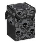Gothic Skull Car Trash Can, Waterproof Portable Mini Garbage Bin, Lightweight No-Install Waste Basket for Car Office Home, Cute Multifunctional Car Interior Accessory