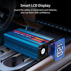 400W Pure Sine Wave Power Inverter 12V DC to 110V 120V AC for Vehicles | Car Cigarette Lighter Adapter inverter with 2 AC Outlets, Converter for Car with LCD Display for Solar RV Truck Home Camping