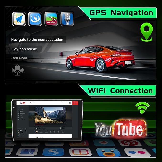 4+64GB Android 15 Car Radio for Toyota 4runner 2002-2009 Wireless Carplay Android Auto, 9" in-Cell Touch Screen Car Stereo with WiFi GPS BT Backup Camera