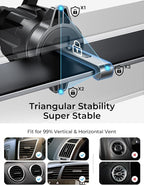 for MagSafe Car Mount,Car Accessories for Women Men [2025 Ultra] Magnetic Phone Holder for Car 360 Dashboard Vent Phone Mount for Car Organization iPhone 16 15 14 13 12 Pro Plus Mini,Red