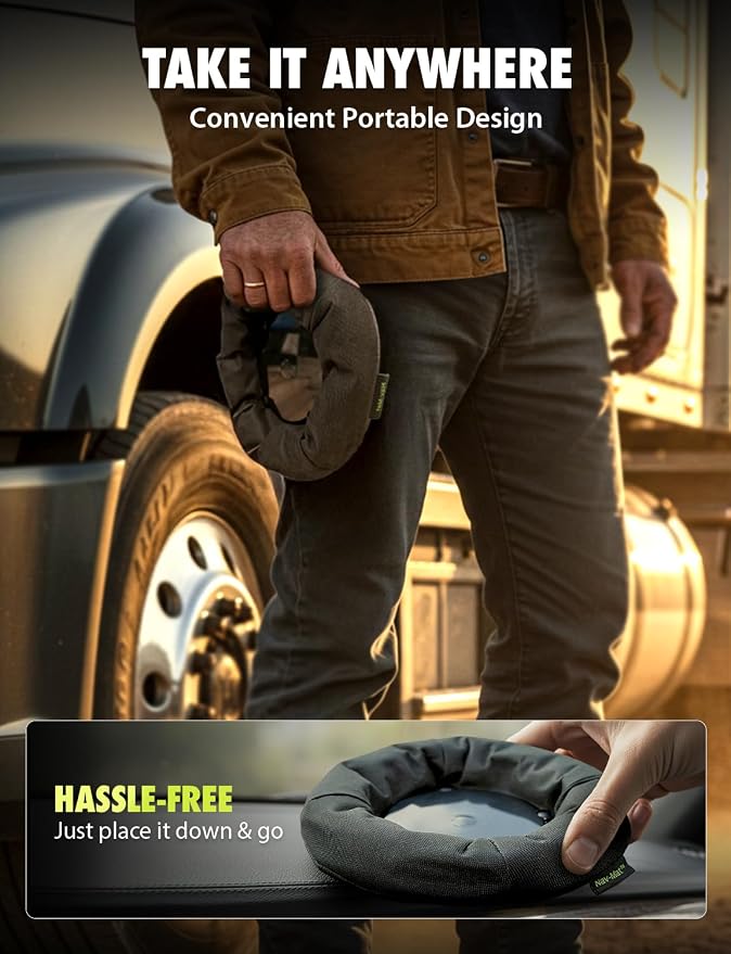 NavMat Portable GPS Dash Pad Converts Windshield GPS Mount into Dashboard Mount Weighted Beanbag Friction Base 8 inch Base 3.5 inch Center