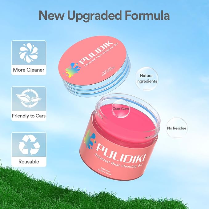 Car Cleaning Gel for Car Cleaning Putty Car Putty Auto Detailing Tools Car Slime Cleaner Dust Cleaning Gel for Car Cleaning Supplies Car Essentials Car Gifts Car Accessories for Women Pink