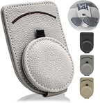 Sunglass Holder for Car Visor, Magnet Adsorbed Sunglasses Holder for Car Accessories Parts, Leather Car Sunglass Holder, Car Visor Sunglasses Clip for Glasses Cards (1PCS, Gray)
