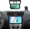4G+64G Android 15 Car Stereo for Toyota Yaris 2007-2014 with Wireless Carplay Android Auto, 9'' in-Cell Screen Head Unit with GPS/Bluetooth 5.0/FM RDS/EQ/5G-WiFi Mirror Link Backup Camera SWC