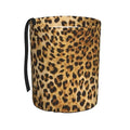 Car Garbage Bag Brown Leopard Mini Car Trash Bin Portable Collapsible Waterproof Rubbish Bag for Car Accessories Back Front Seat Cup Holder