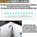 4PCS Car Door Edge Guards Car Side Door Protector, Rearview Anti-Collision Bumper Trim Guard Sticker, Auto Body Self Adhesive Anti-Scratch Strips for SUV Pickup Truck (Black)