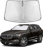 Windshield Sunshade Compatible for Volvo XC60 2018-2024 2025 2026, Sun Visor for Front Windshield & Window Sun Shade Cover, UV Heat Blocker & Protector, Car Accessories