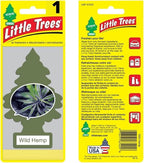 Car Air Freshener | Hanging Paper Tree for Home or Car | Wild Hemp | 1 Pack