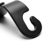 4 Pack Car Seat Headrest Hooks - Universal Back Seat Hanger for Purses, Grocery Bags, and Handbags - Stylish Black Car Organizer Hooks for Interior Storage, Easy Installation, Fits Most Vehicles