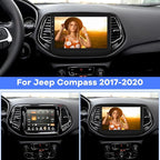 [2G+64G] Car Radio for Jeep Compass 2017-2020, 10 inch Touch Screen Android 13 Stereo, Carplay/Android Auto/EQ Audio/SWC/Bluetooth +AHD Backup Camera