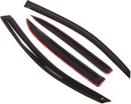 WD2-039 Dark Smoke 4 Pcs Set Window Visor (Outside Mount) Deflector Rain Guard Compatible with 2005-2009 Chevrolet Equinox