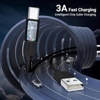 Car CarPlay Cable for iPhone 17, 16, 15 USB C Charger Cord, 3-Pack 3FT USB A to USB C Charging Cable for Apple iPhone 17/17 Pro/Air/16e/16/15 Pro Max/Plus Cord, for iPad Pro/Air,Black