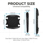 14 PCS Car Door Edge Guards, Carbon Fiber Door Handle Scratch Protector, Anti-collision Decorative Sticker, Universal for Most Cars, Trucks, SUVs (Black)