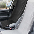 Car Seat Towel Covers with Storage Bag, 63 x 32 Inch Universal Non Slip Waterproof Sweat Protector for Car Truck, Gym Swimming Running, Machine Washable(2 Pack,Black,Gray)