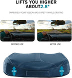 Leather Car Memory Foam Heightening Seat Cushion for Short People Driving,Hip(Coccyx/Tailbone) and Lower Back Pain Relief Butt Pillows,for Truck,SUV,Office Chair,Wheelchair,etc. (Blue