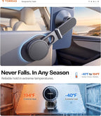 Stow Tesla Phone Mount [Hidden & Strong Magnet] 360°Rotation Foldable Tesla Phone Holder Fit for All Phones, Tesla MagSafe Car Mount, Tesla Accessories for Model Y Model 3/S/X/Cybertruck
