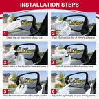 Blind Spot Mirrors, Heart Shaped HD Glass Frameless Convex Rear View Mirrors, Wide Angle Adjustable Stick for Side Mirror, Automotive Exterior Accessories for Car, SUV & Trucks, Pack of 2