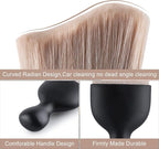 Car Detailing Brushes, Car Interior Dust Sweeping Soft Brush, Soft Bristles Brush Cleaning Tool for Automotive Dashboard, Air Conditioner Vents, Computer, Scratch Free(Ivory White)