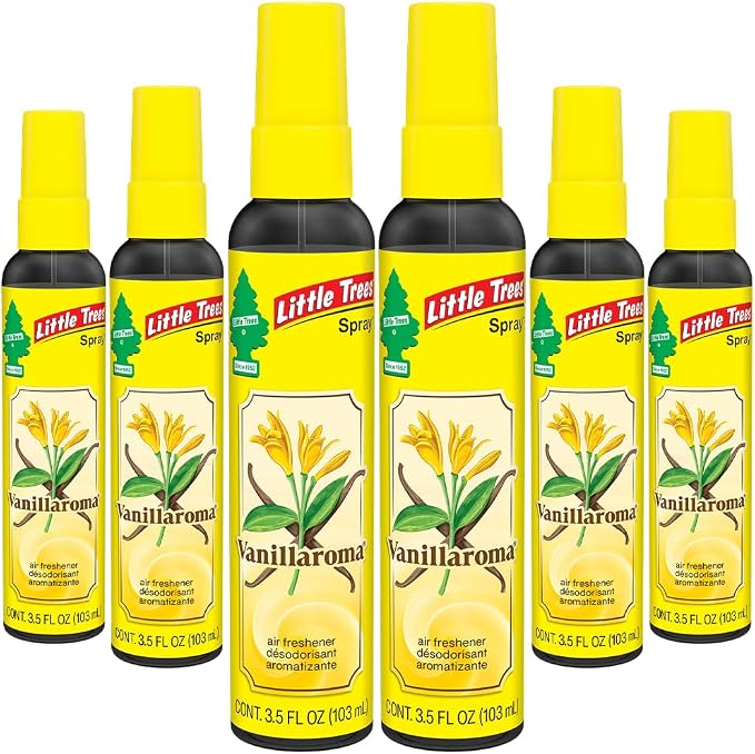Car Air Freshener | Spray Provides a Long-Lasting Scent for Auto or Home | On-the-go Freshness | Vanillaroma, 6 Air Fresheners