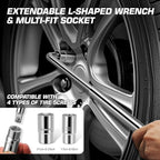 2 Ton Jack Kit Scissor Jack for Car, Tire Jack Tool Kit Universal Emergency Kit with Lug Wrench, Tire Changing Kit Portable Ideal for SUV and Auto,TOOLS-00777
