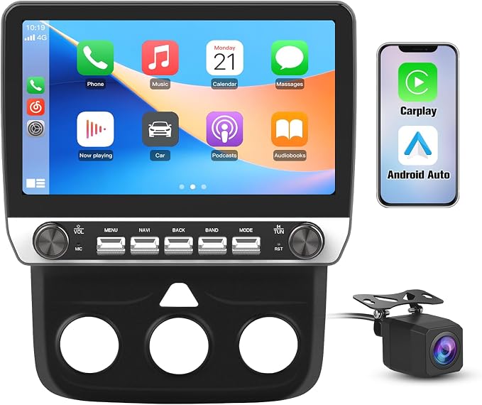 4Core Car Radio Stereo for Dodge RAM 1500 2500 3500 2013 2014 2015 2016 2017 2018 with Android 13 Wireless Carplay Android Auto 5GWiFi Bluetooth 2G Ram 64G ROM(Fit Manual AC)