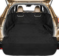 SUV Cargo Liner for Dogs, Water Resistant Dog Trunk Cover with Side Flap Protector 2 Large Pockets Pet Seat Cover for SUV Sedans Vans with Bumper Flap, Non-Slip, Large Universal Fit, Black