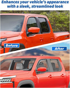 in-Channel Window Rain Guards Fit for Nissan Frontier Crew Cab 2022-2025 2026 Rain Guard Truck Extra Durable Window Deflectors Window Vent Visors Vent Shades Exterior Car Accessories-4pcs