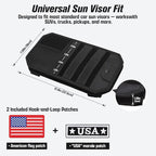 Visor Organizer, MOLLE Visor Organizer | Car Sun Visor Organizer with Sunglasses Holder | Pockets | Card Slots | Tactical Visor Organizer | Heavy Duty