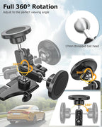 CD Slot Phone Holder for Car Magnetic [Driver and Passengers can Use] Magnet Car Phone Mount CD Player with Adjustable Aluminum Arm for All iPhones & Android Cell Phones