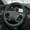 Car Steering Wheel Cover, Steering Wheel Accessories, Universal 15 Inch Microfiber Breathable LCE Silk, Car Accessories Breathable Anti-Slip Protector Universal for SUV Sedan Truck (Green)