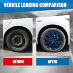4-Pack 17 Inches Wheel Rim Cover Hubcaps,Redesign Fashion Style Replacement Hubcaps,Car Truck SUV Hub Accessories,Blue&Black