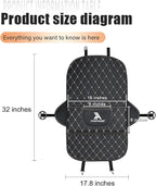 2 Pack Universal Car Kick Mats Back Seat Protector with Storage Pockets, Premium Leather Car Seat Back Cover Protector Waterproof Scratch-Resistant Easy Clean