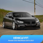 Durable in Channel Rain Guards for Honda Civic Hatchback 2016 2017 2018 2019 2020 2021 Window Deflectors, Vent Window Visors-4pcs