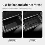 Center Console Organizer for Toyota RAV4 2026 Central Control Armrest Storage Box Insert Tray ABS Interior Auto Accessories Black