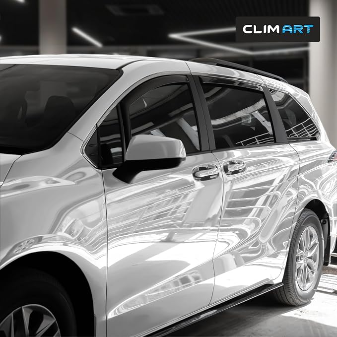 in-Channel Incredibly Durable Rain Guards for Toyota Sienna 2021-2026, Original Window Deflectors, Vent Window Visors, Vent Deflector, 4 pcs. - 410279