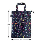 Cute Hanging Car Trash Garbage Bag 100% Leakproof Waterproof Multipurpose for Car Back Front Seat Console with Hanging Strap (Colorful Lines)