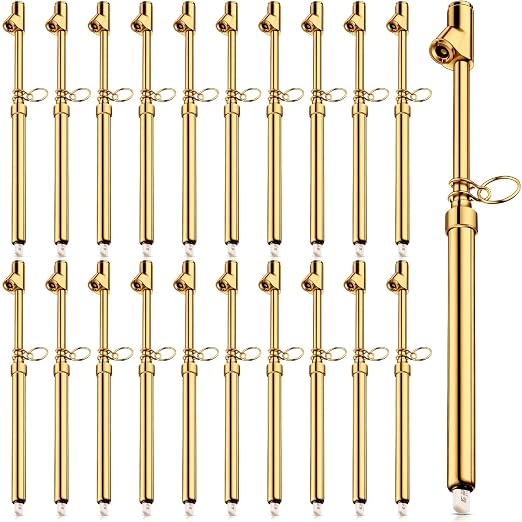 20 Pack Dual Head Tire Pressure Gauge Heavy Duty Air Pressure Tire Gauge for Auto Truck Car RV Van Gage Range 10-150PSI, 1-10Bar (Gold)