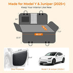Dog Car Seat Cover for Tesla Model Y & Juniper (2025+) with Door Protectors, Waterproof Seat Cover Hammock 600D Heavy Duty Scratch Proof Nonslip Durable Soft Back Seat Covers