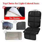 Car Seat Protector for Child Car Seat, Durable 600D Fabric Waterproof Car Seat Cover with Thick Pad Non-Slip Backing，No Imprints (Black 2pcs)