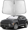 Windshield Sunshade Compatible for Hyundai Kona 2024 2025 2026, Sun Visor for Front Windshield & Window Sun Shade Cover, UV Heat Blocker & Protector, Car Accessories
