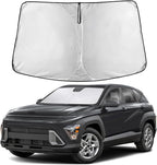 Windshield Sunshade Compatible for Hyundai Kona 2024 2025 2026, Sun Visor for Front Windshield & Window Sun Shade Cover, UV Heat Blocker & Protector, Car Accessories