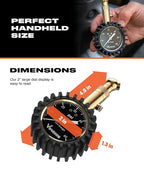 Tire Pressure Gauge - (0-60 PSI) Heavy Duty, Certified ANSI Accurate with Large 2 Inch Easy to Read Glow Dial, Low - High Air Pressure Gauge. Tire Gauge for Car and Trucks Tires by