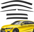 Extra Durable Window Deflectors Tape-On Window Visors Rain Guards Fit for Honda Civic 2022-2026 Sedan, Sun Visors, Wind Vent for Shades, Exterior Car Accessories - 6pcs. AG0471